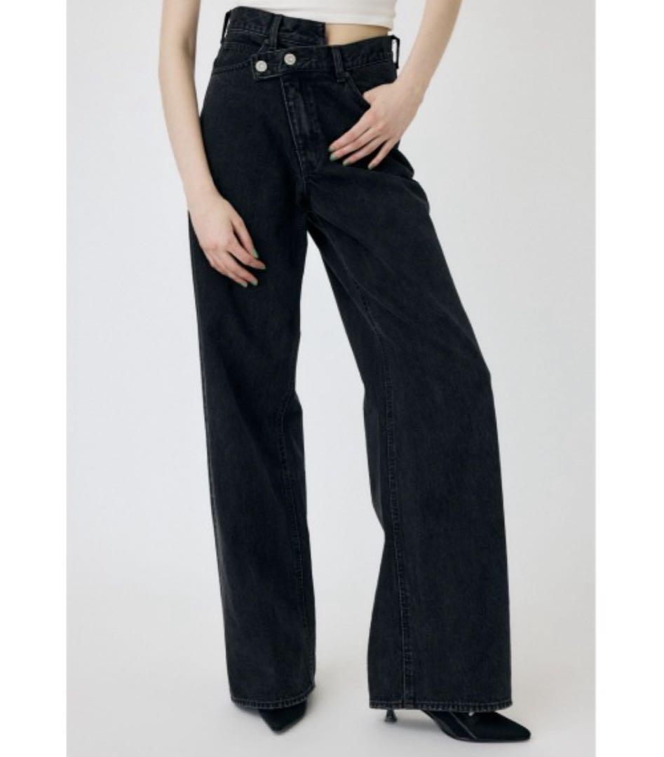 moussy CROSS WAIST WIDE STRAIGHT