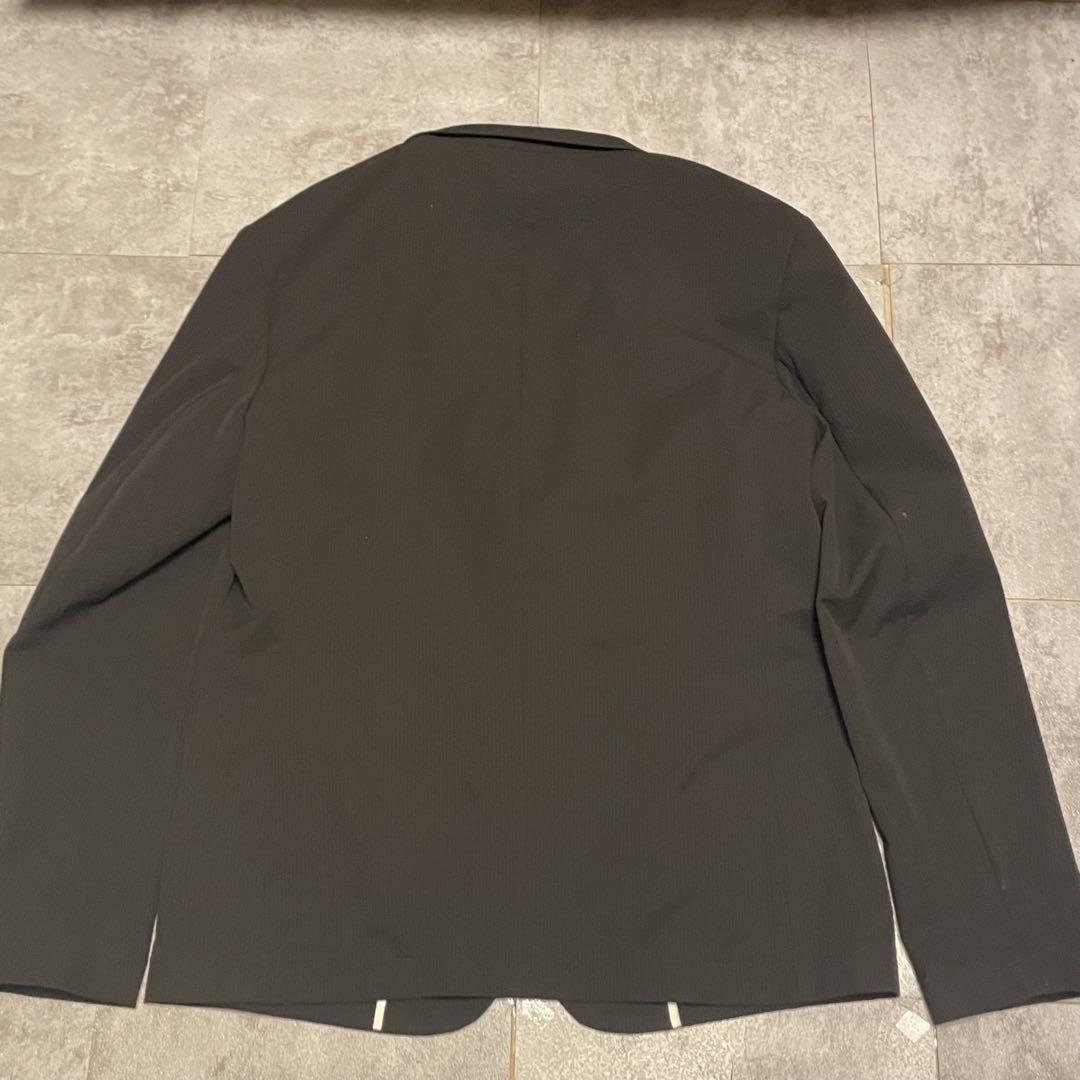 ZARA ザラ シアサッカー　セットアップ　スーツ　L ブラック ZARA ザラ シアサッカー セットアップ スーツ L ブラック