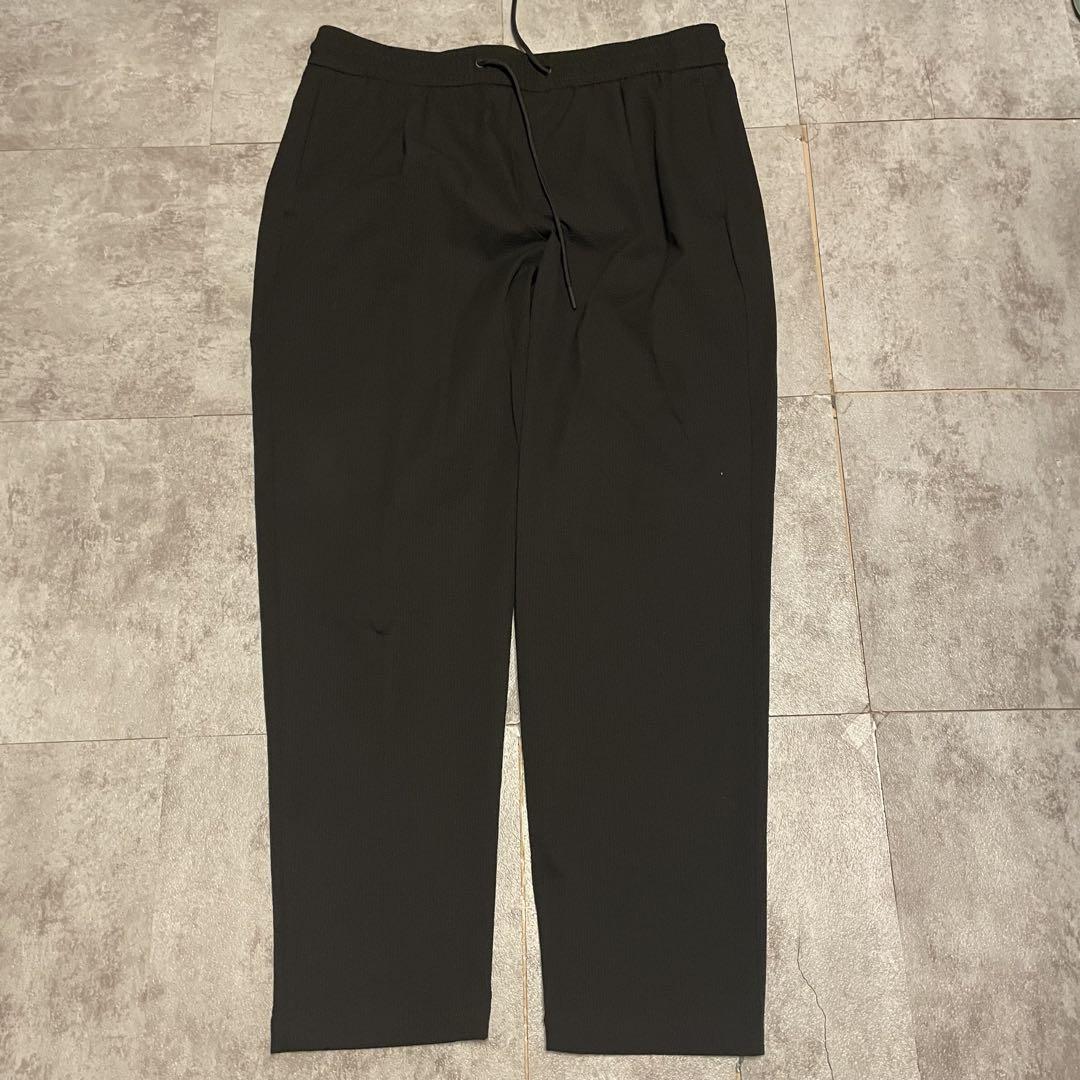 極美品 ZARA ザラ シアサッカー セットアップスーツ ブラック L