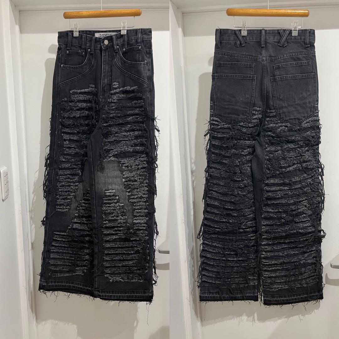 DEMIK EXCLUSIVES デストロイダメージバギーデニムパンツ 28