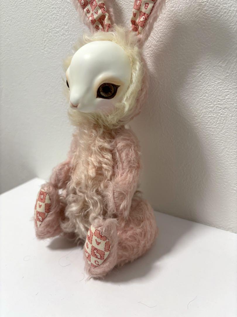 創作人形 福寿 月うさぎ cuddle a fluffy ピンク