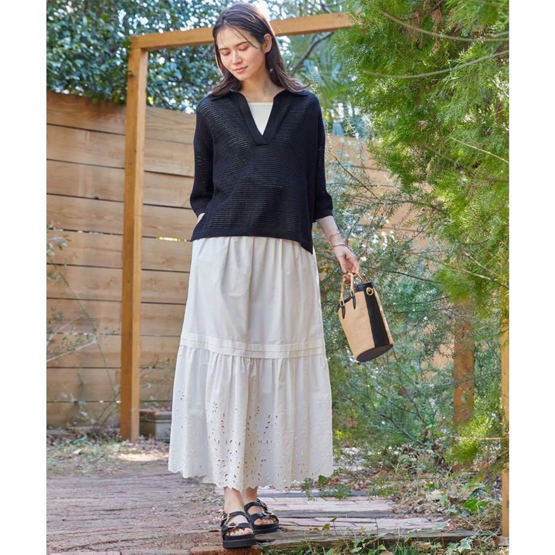 新品タグ付✨23区 【SLOW/一部店舗限定】フラワーエンブロイダリー スカート 新品タグ付✨23区 【SLOW/一部店舗限定】フラワーエンブロイ