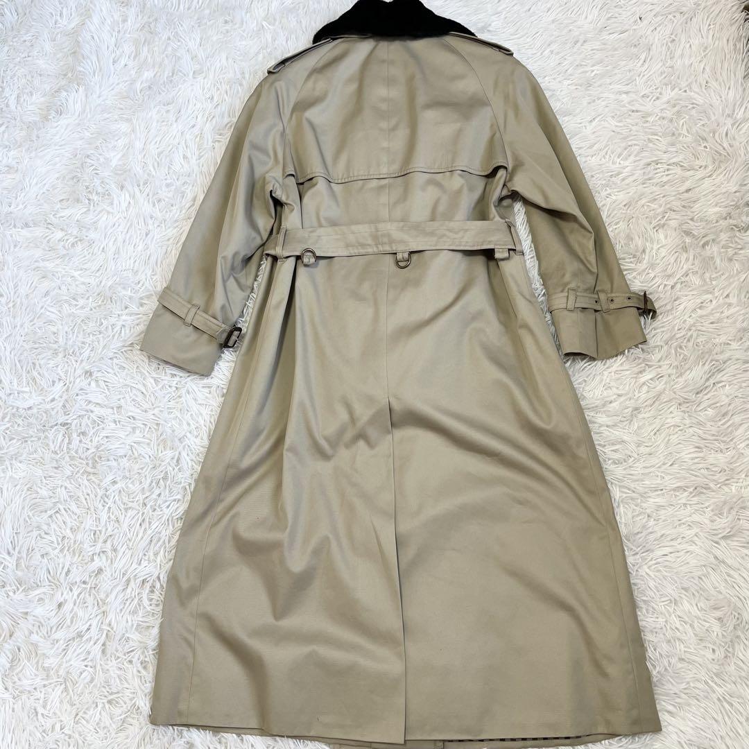美品　アクアスキュータム　トレンチコート　ボア付き　ロング丈　着丈113cm L