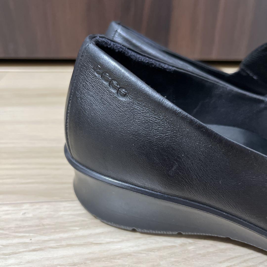 美品！ECCO フェリシア 天然皮革ソフトレザー スリッポン ローファー 37