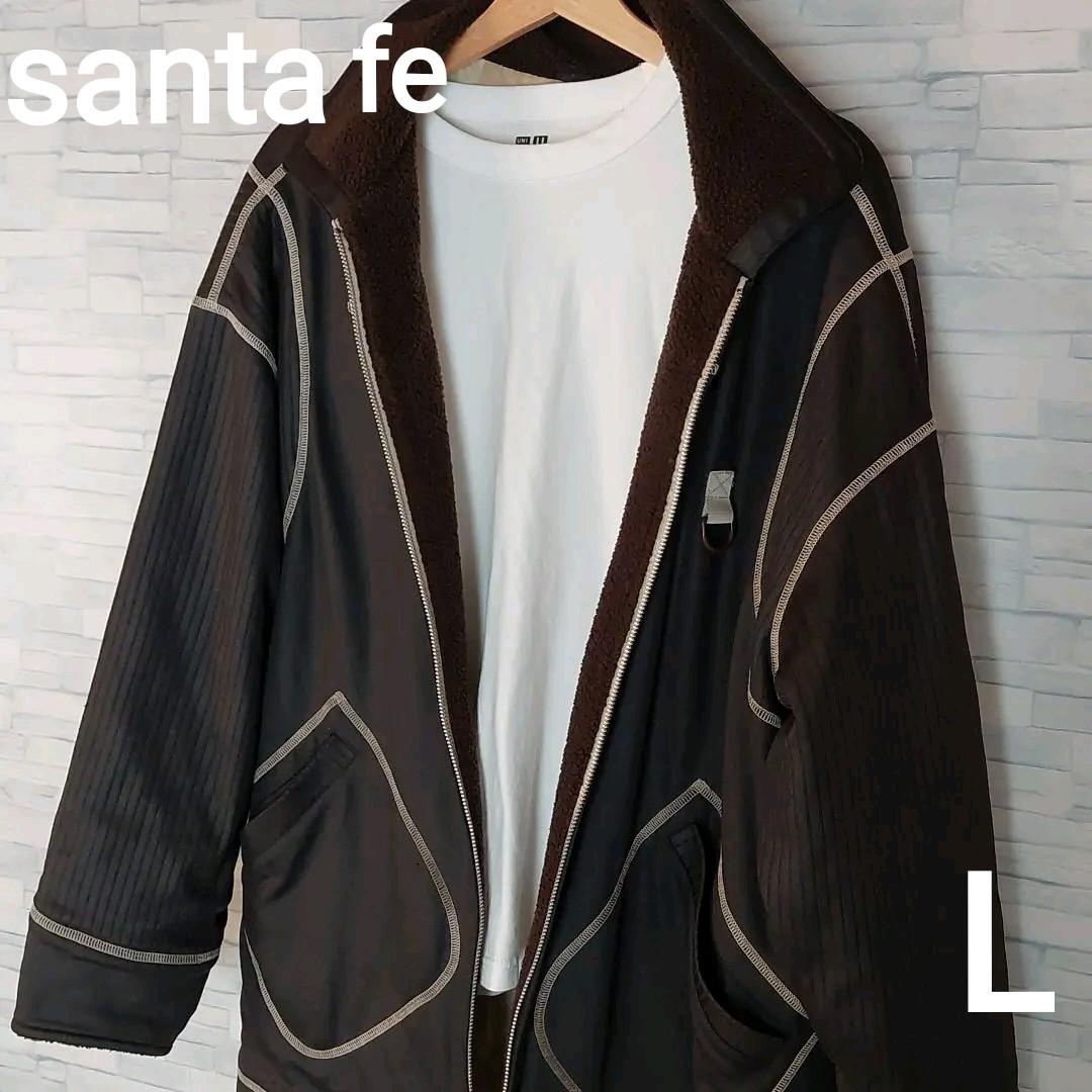 90s Santa fe バッグロゴハーフジャケット ハーフコート 古着