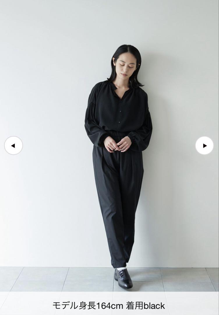 ◾️新作 humoresque gather blouse black