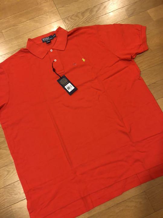 POLORALPH LAUREN カノコ半袖ポロオレンジ sizeXXL→3XL