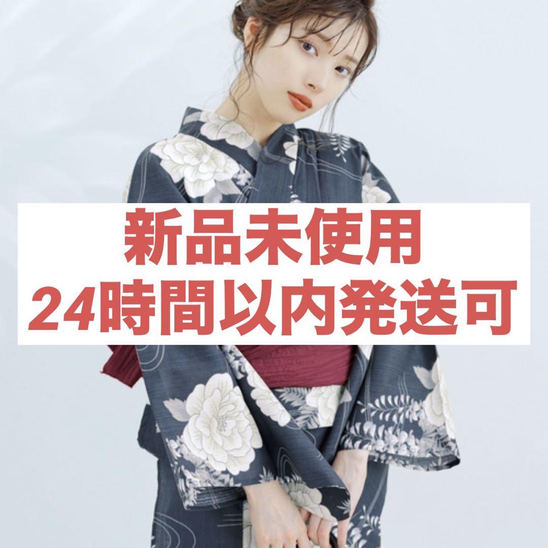 Dita【凪の藤ながれ】紺系 ネイビー 花柄 浴衣・帯セット - メルカリ