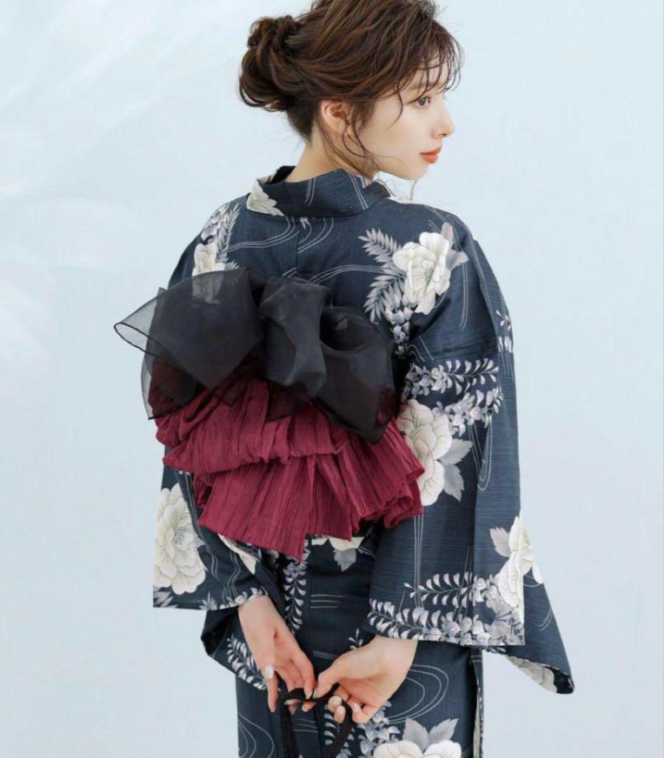 Dita 完売品　凪の藤ながれ　5点セット 2025 浴衣5点セット(ゆかた・帯・下駄・着付けマニュアル