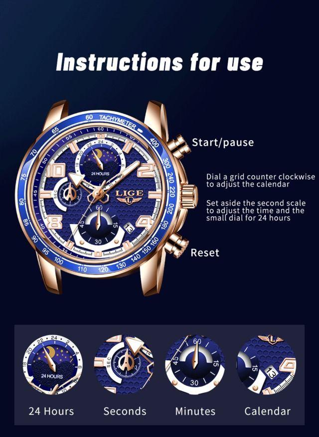 箱付き 新品 LIGE 高級 高品質 海外限定 メンズ腕時計 箱付き 新品 LIGE 高級 高品質 海外限定 メンズ腕時計