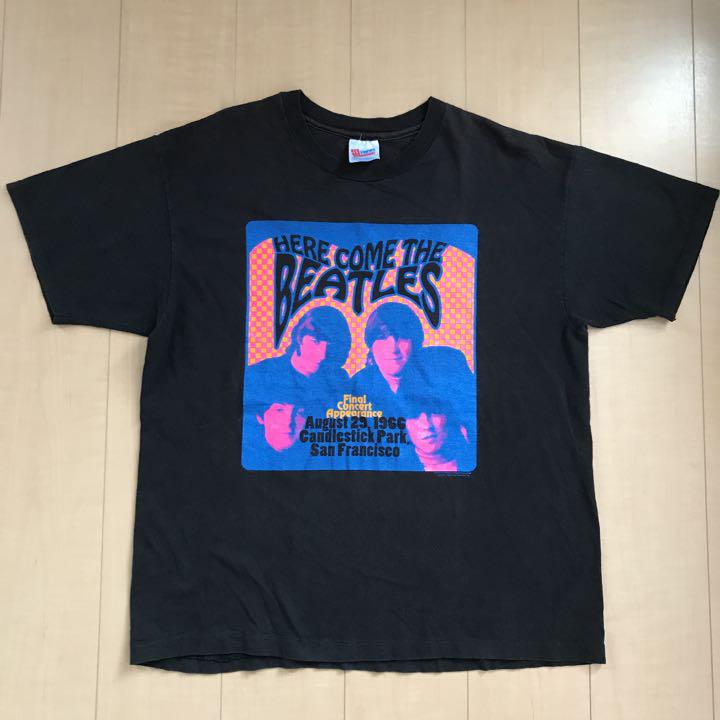 までの BEATLES Tシャツ 黒色 w8dpt-m71430355754 ビートルズ 90年代ヴィンテージ としはご