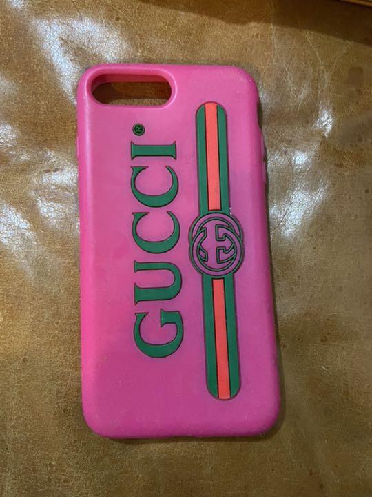GUCCI ロゴiPhoneケース(ピンク) iPhone7plus 8plus