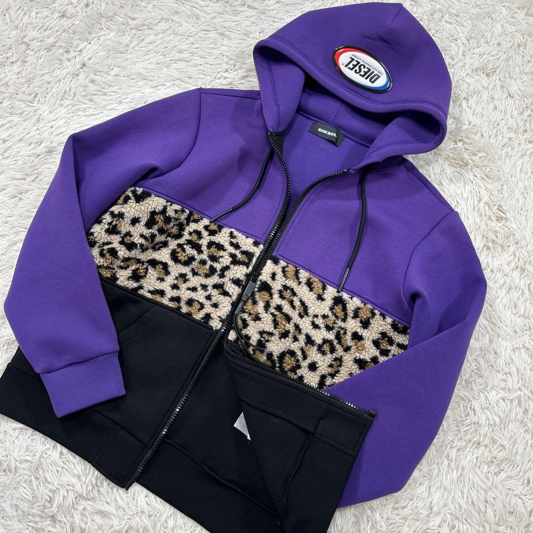 ☆超極美品☆】未使用級 DIESEL ディーゼル レオパード パーカー