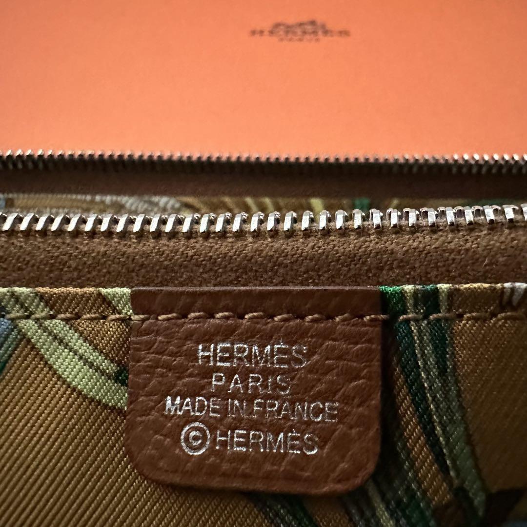 HERMES エルメス アザップ シルクイン ロング ゴールド×セサミ D刻印