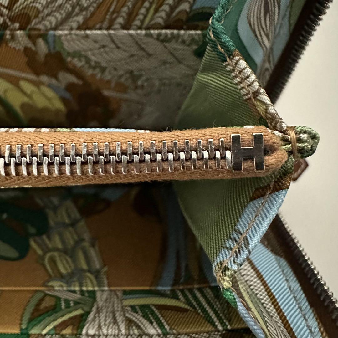 HERMES エルメス アザップ シルクイン ロング ゴールド×セサミ D刻印