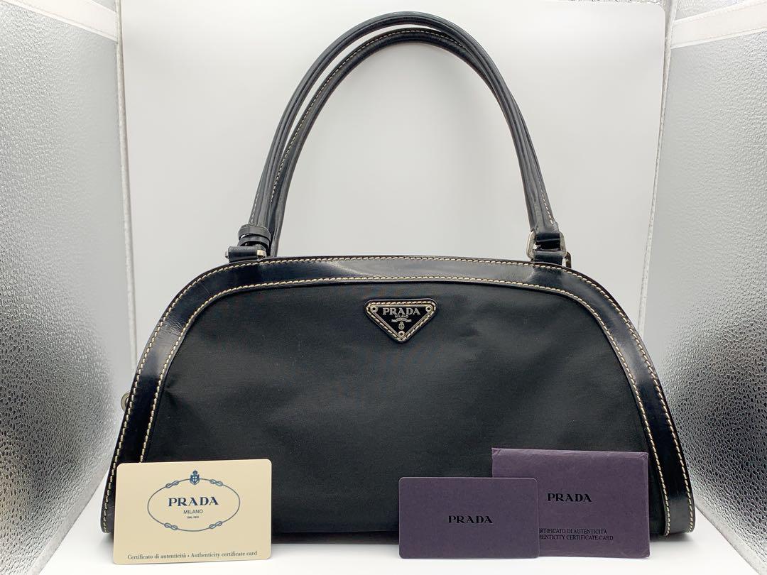 PRADA プラダ ナイロン×レザー ハンドバッグ トート ミニボストン