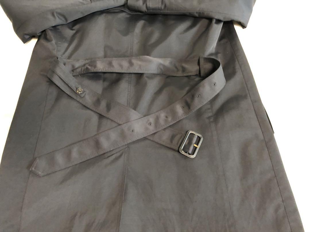 RALPH LAUREN ブラック トレンチコート アメリカンサイズXL ラルフ・ローレン(Ralph Lauren) レディーストレンチコート