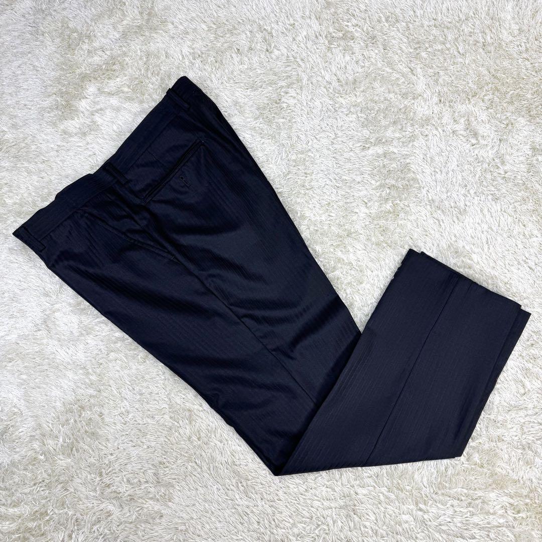 極美品✨TAKAQ 3ピース セットアップ シングル 2B ストライプ グレー系