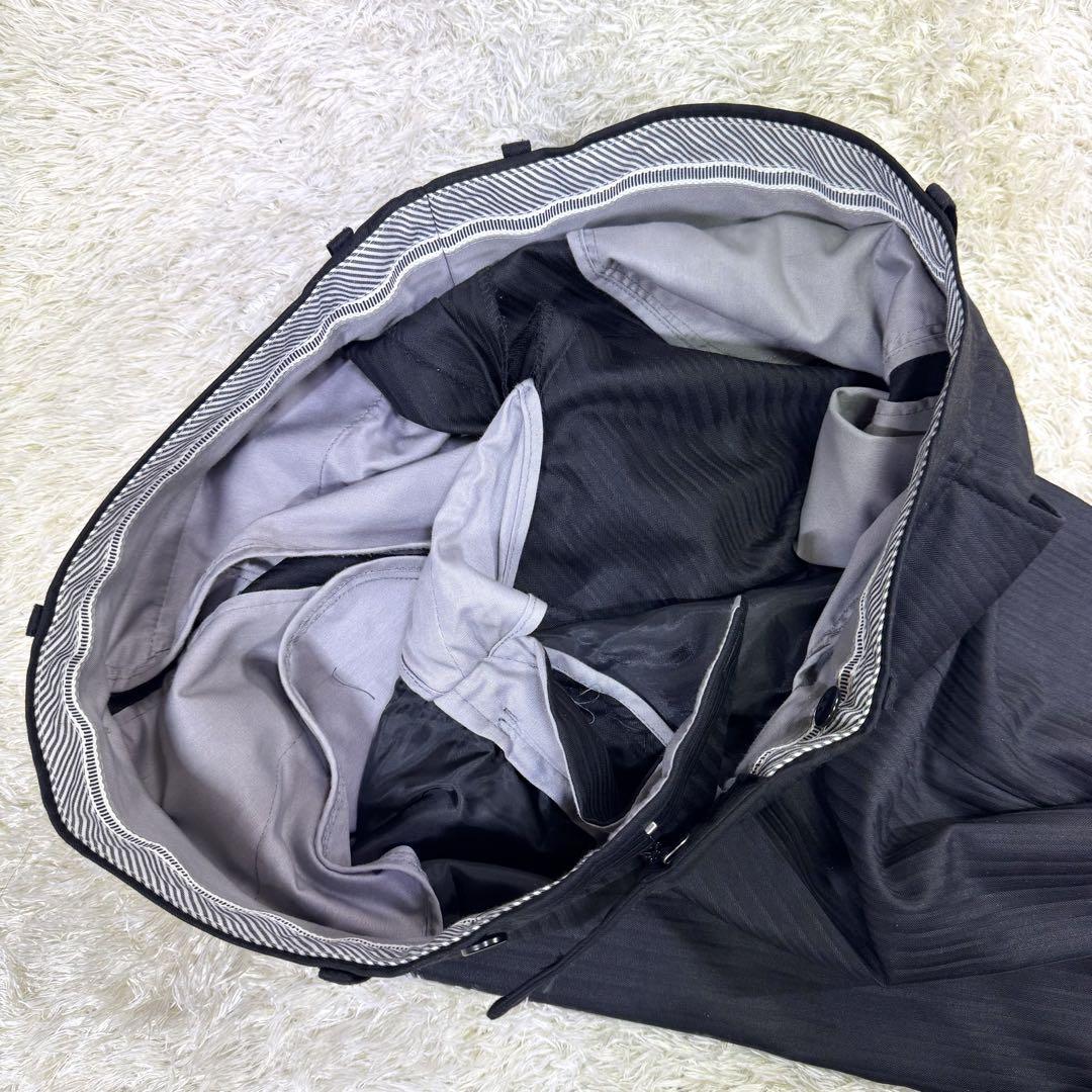 極美品✨TAKAQ 3ピース セットアップ シングル 2B ストライプ グレー系