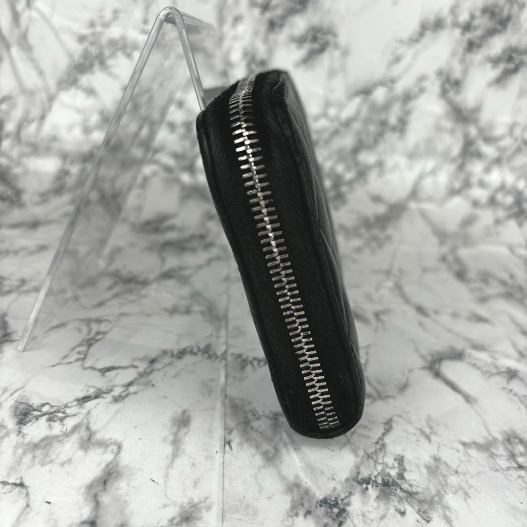 極美品　CHANEL シャネル　マトラッセ　ラウンドファスナー長財布