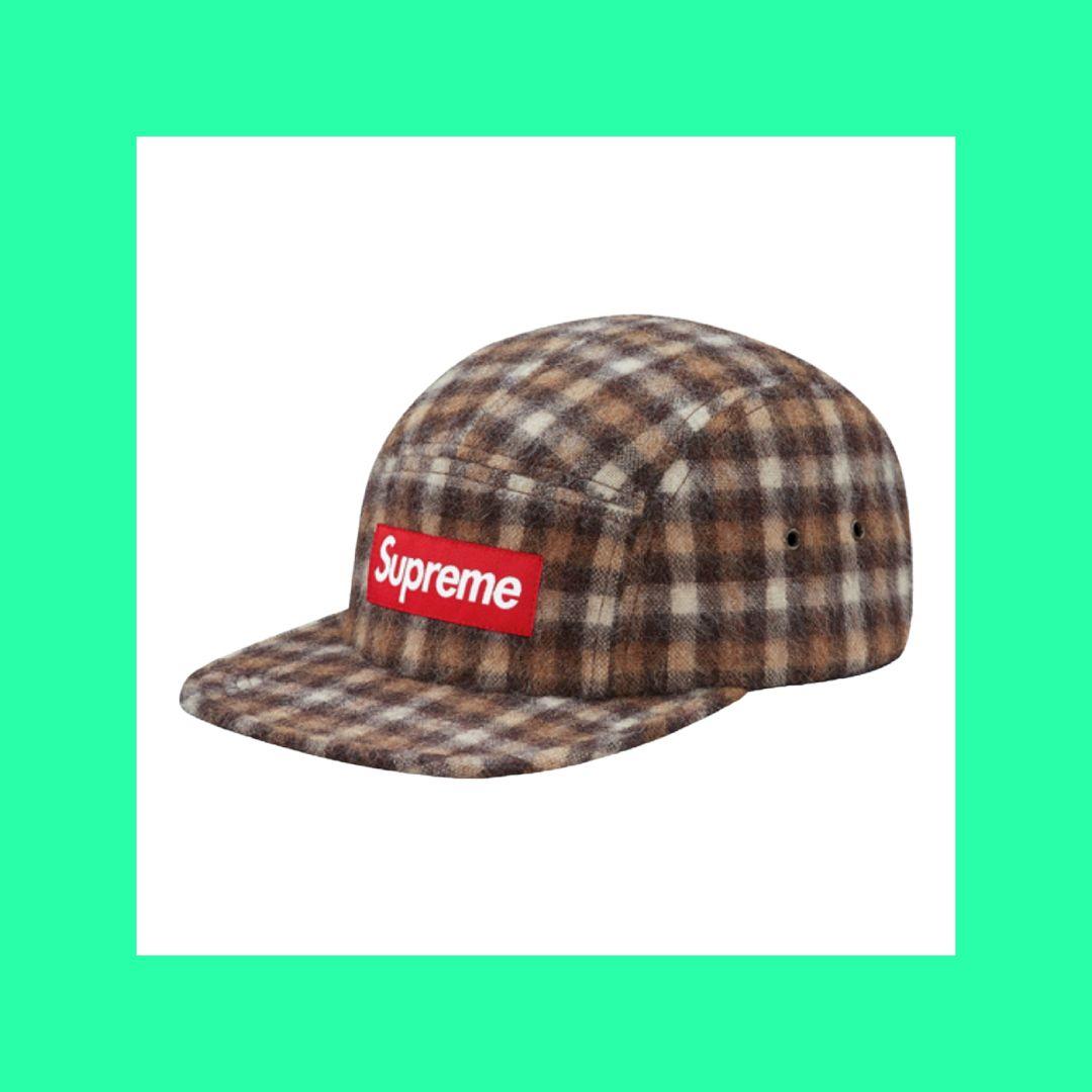 Supreme Wool Plaid Camp Cap 15fw