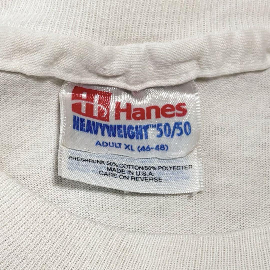90s USA製古着　ヴィンテージ　ヘインズ　Tシャツ　アートグラフィック