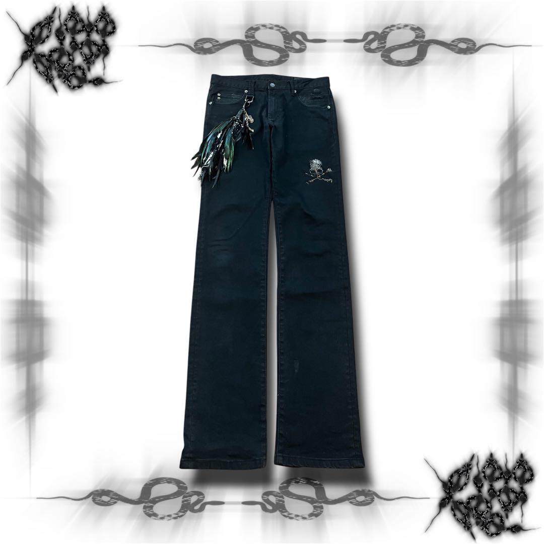 Roen×Semantic Swarovski Skull Denim