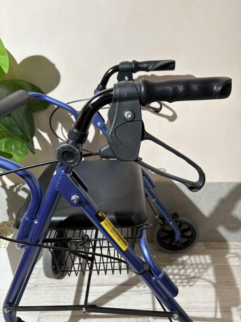 青い歩行 収納バスケット付き 歩行補助 ハッピー2