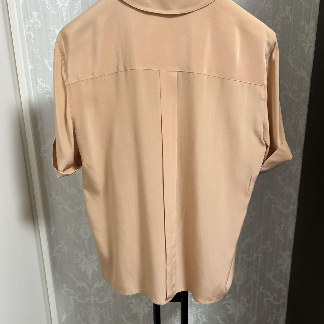 CHANEL パステルオレンジ　半袖シャツ
