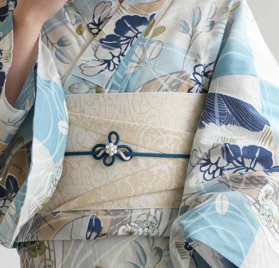 新品 高級変わり織 浴衣 帯 セット 水色 市松 菖蒲 ウタタネ 新品 高級変わり織 浴衣 帯 セット 水色 市松 菖蒲 ウタタネ