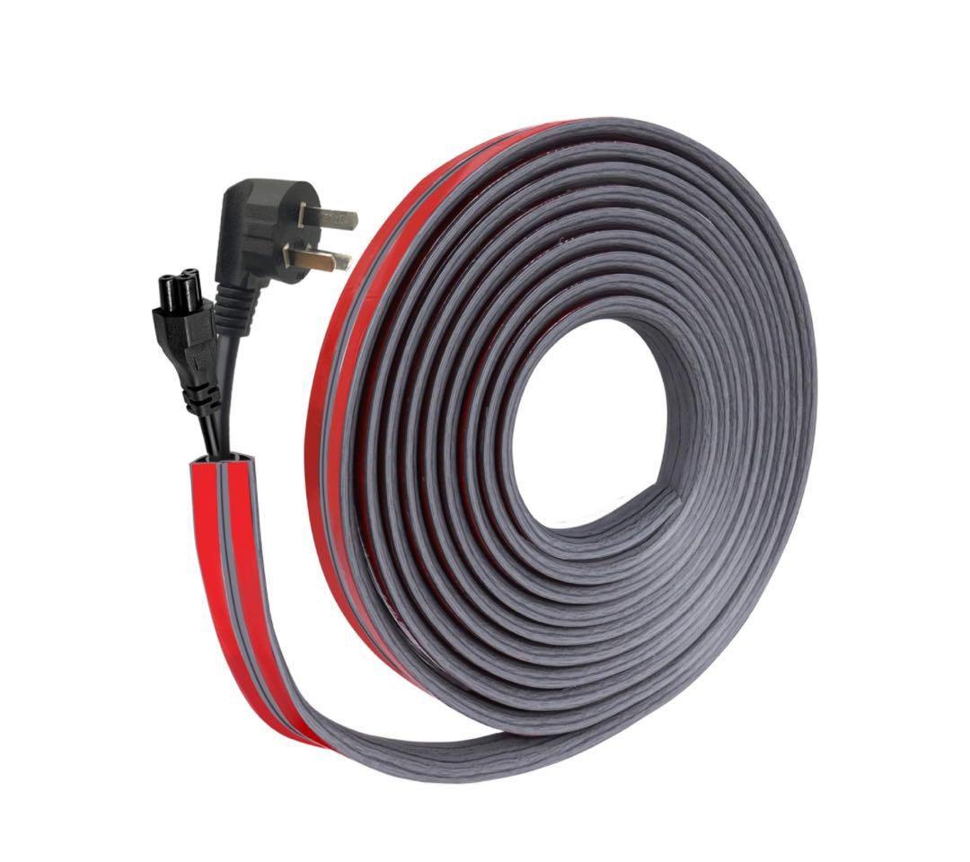 フロアコードカバー ケーブルプロテクター 配線カバー 床 グレー 木目 6m