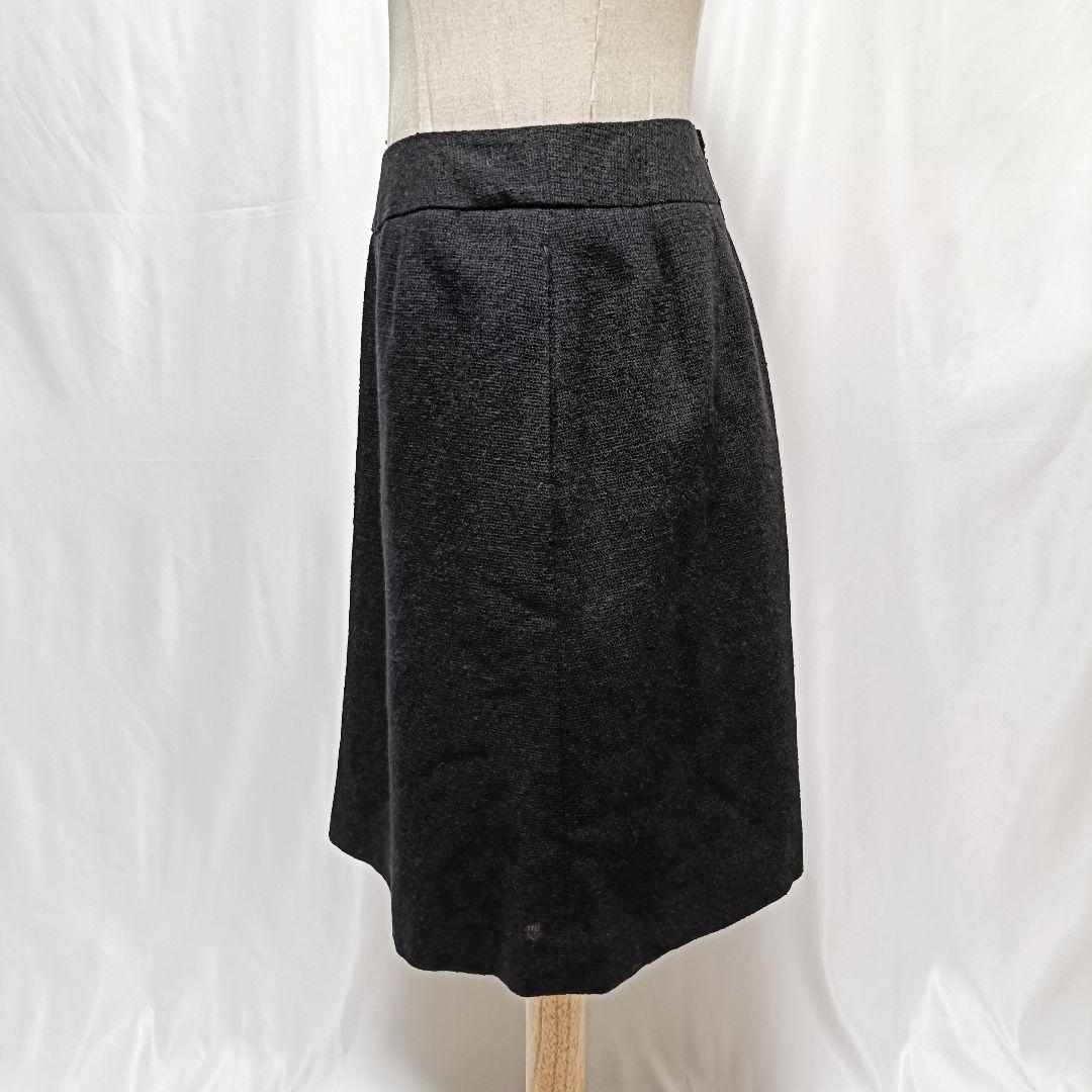 上品 Rene ルネ 美品 麻混 タイトスカート 36 ブラック