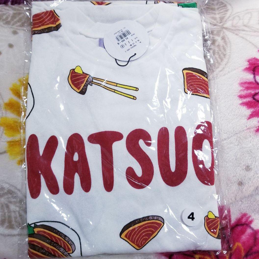 新品 ブニュズ Tシャツ punyus 半袖 鰹 総柄 かつおのたたき