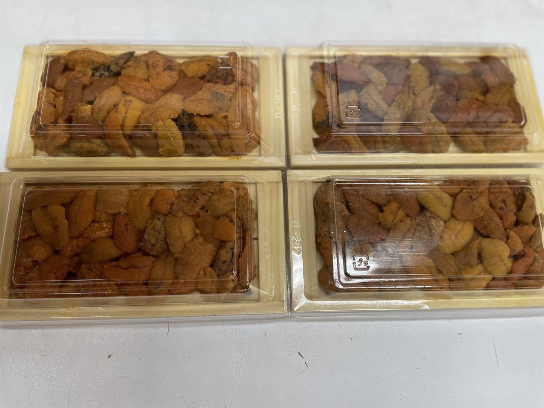 生ウニ(北海道産)蝦夷馬糞ウニ！甘味あって美味しいです♪3枚セット　6800円