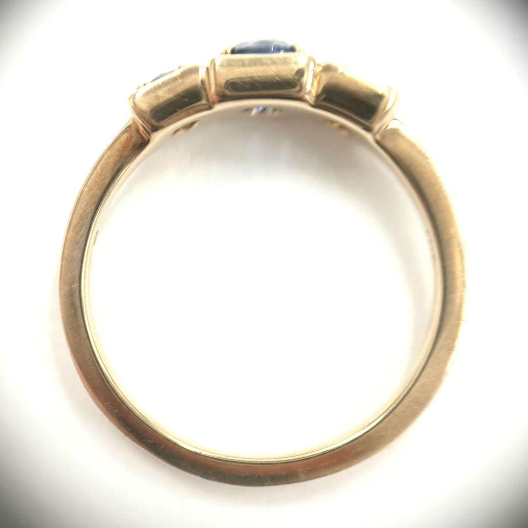 agate　アガット　マルチストーンリング　K5　天然石　ブルー　11号