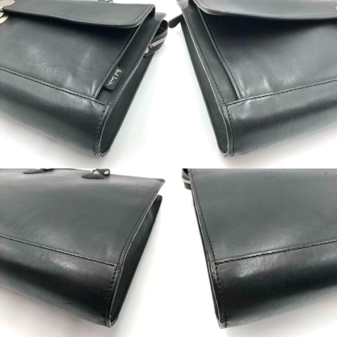 極美品 ポールスミス ビジネスバッグ 鍵付き A4 オールレザー
