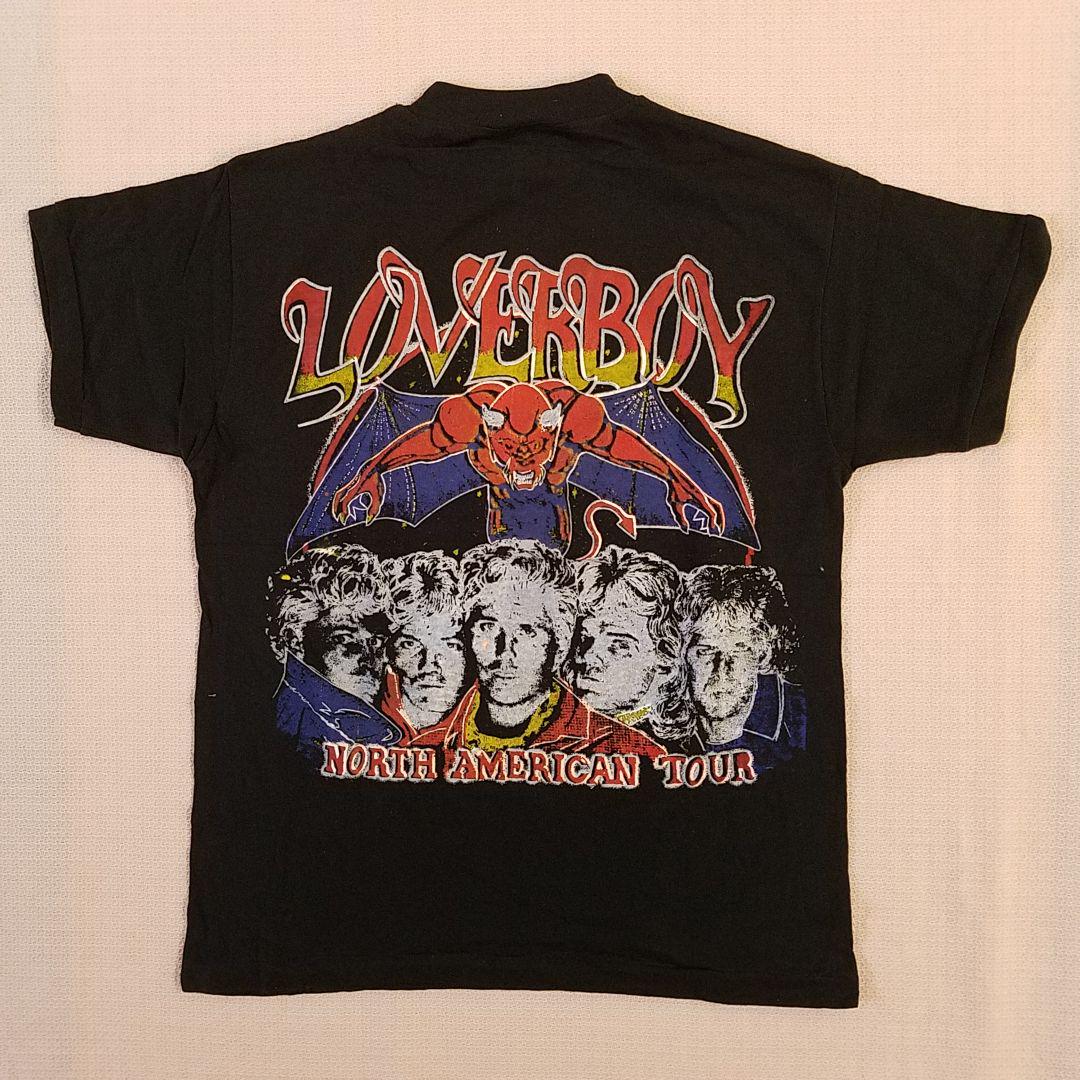 80sデッドストック『ラヴァーボーイ』ツアーTシャツ パキスタン製 黒 M #2