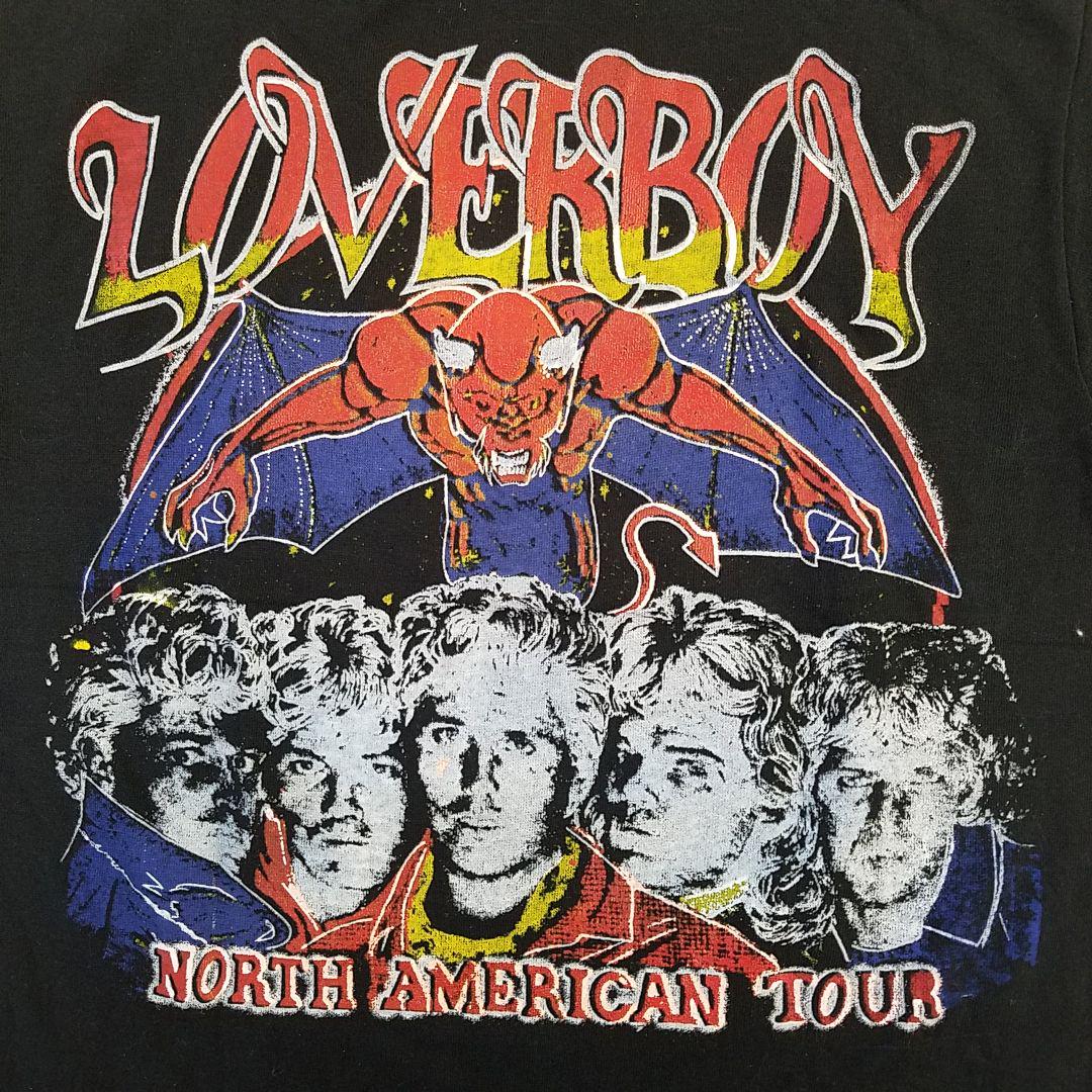 80sデッドストック『ラヴァーボーイ』ツアーTシャツ パキスタン製 黒 M #2