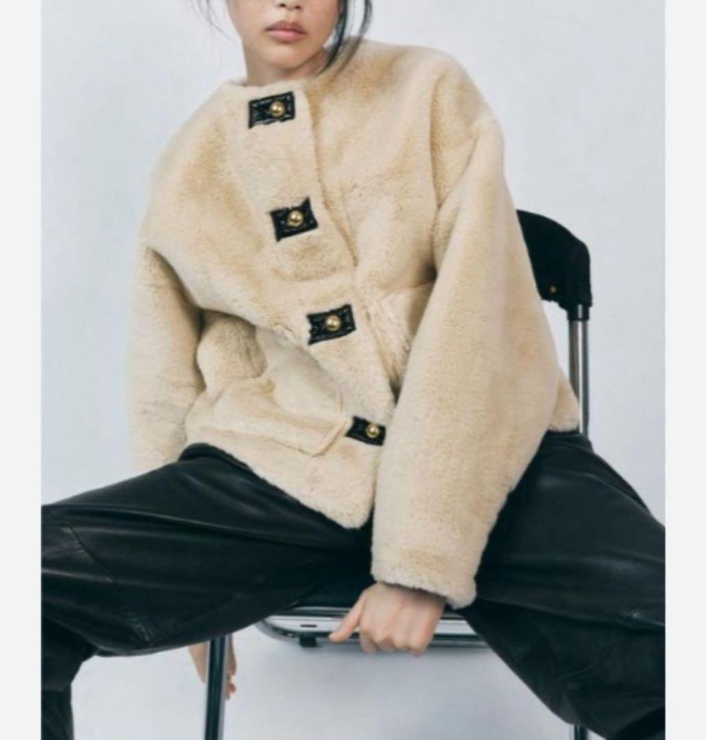 人気完売品☆美品☆ZARA/ザラ フェイクファージャケット ZW コレクション 人気完売品☆美品☆ZARA/ザラ フェイクファージャケット ZW コレクション