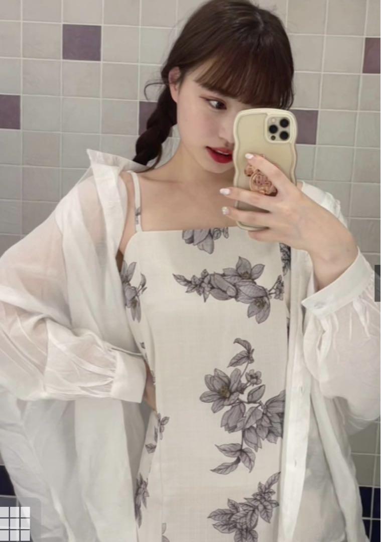 GRL 浴衣　夏祭り3点セット　2way セパレート　ワンピース浴衣　しわ兵児帯