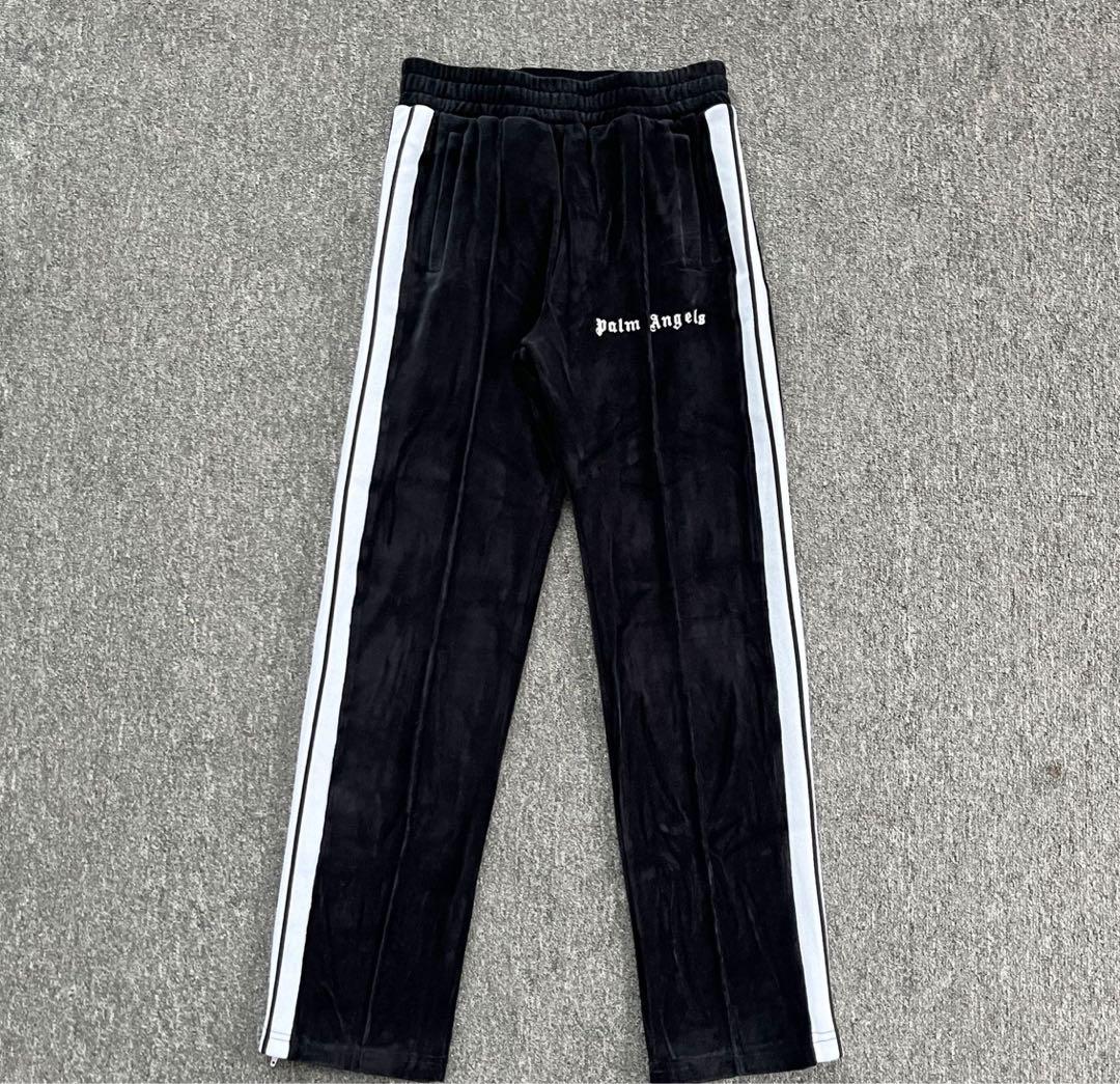 Palm Angels ベロアパンツ ブラック