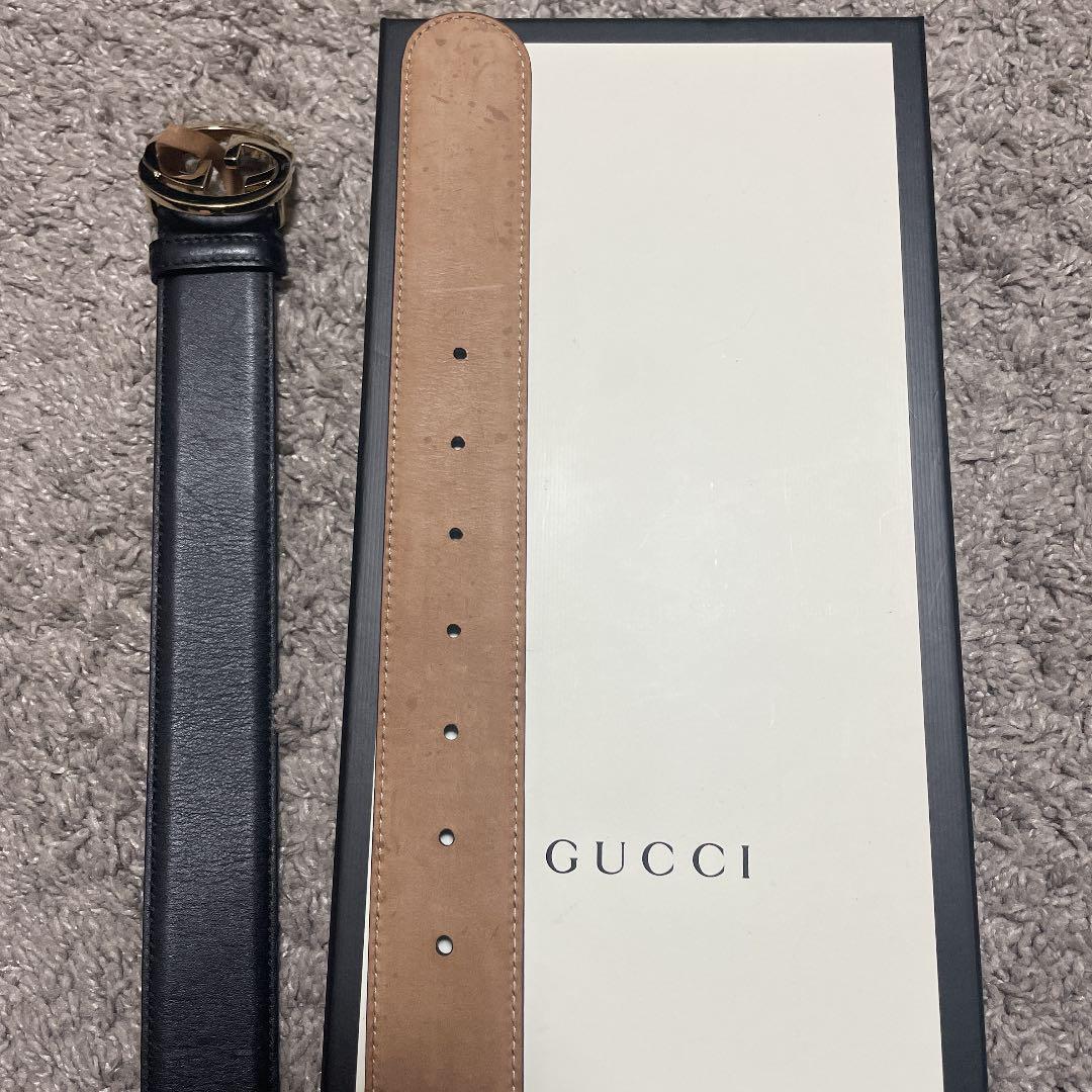 バックルに▢ GUCCI バックル付ベルト IQzXd-m71461863879 インターロッキングG ちませんが