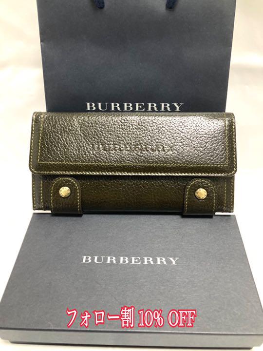 新しい 専用 BURBERRY 本革長財布 / 保存袋/ショップバック/箱/カード