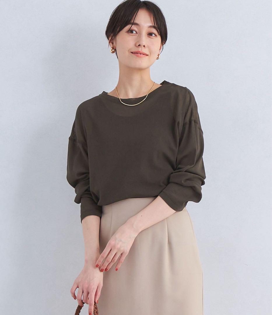 グリーンレーベルリラクシング シアー オーバーサイズ ロングスリーブ Tシャツ