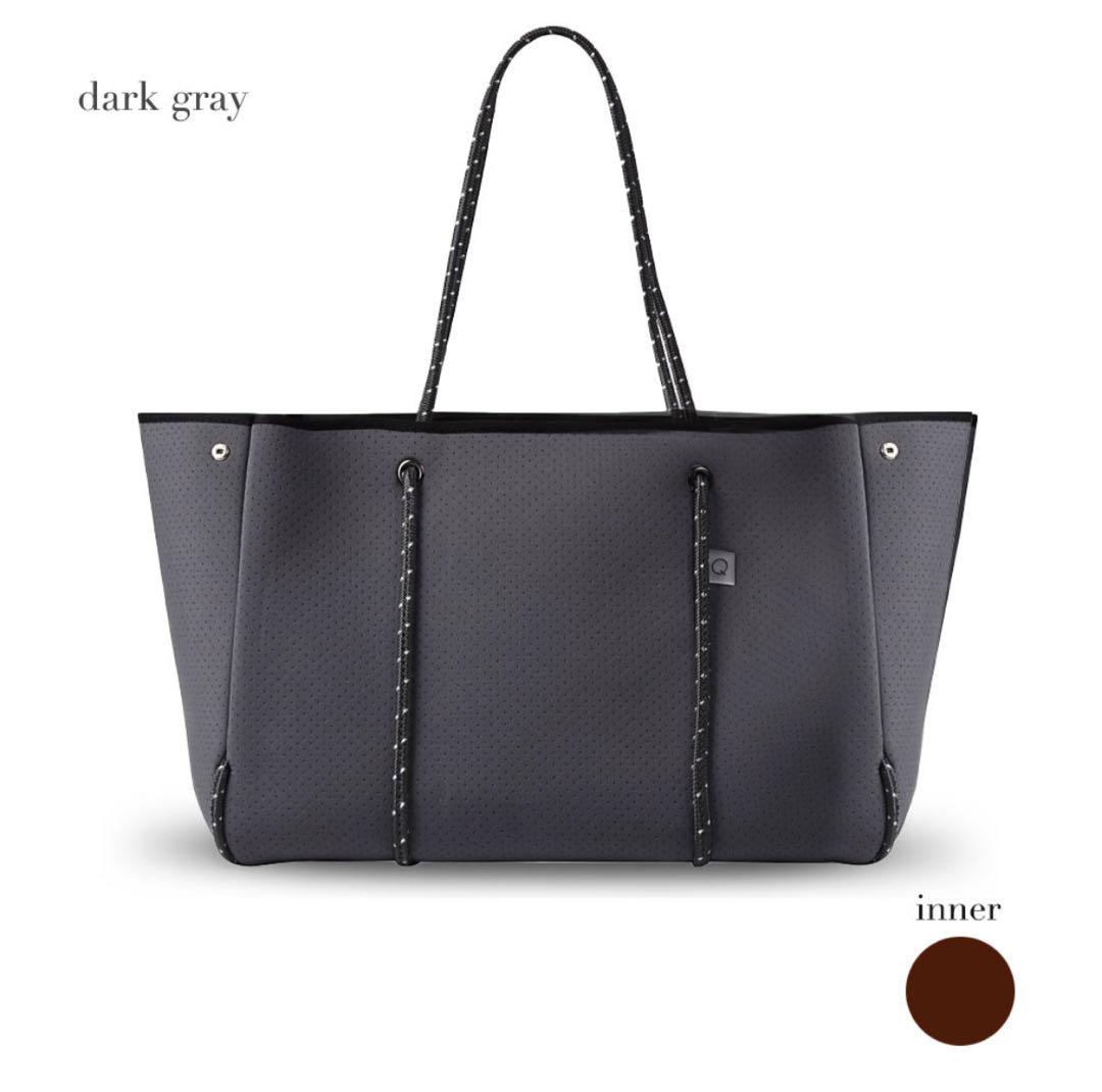 【美品】qbag paris ネオプレン Lサイズ ジップ付き