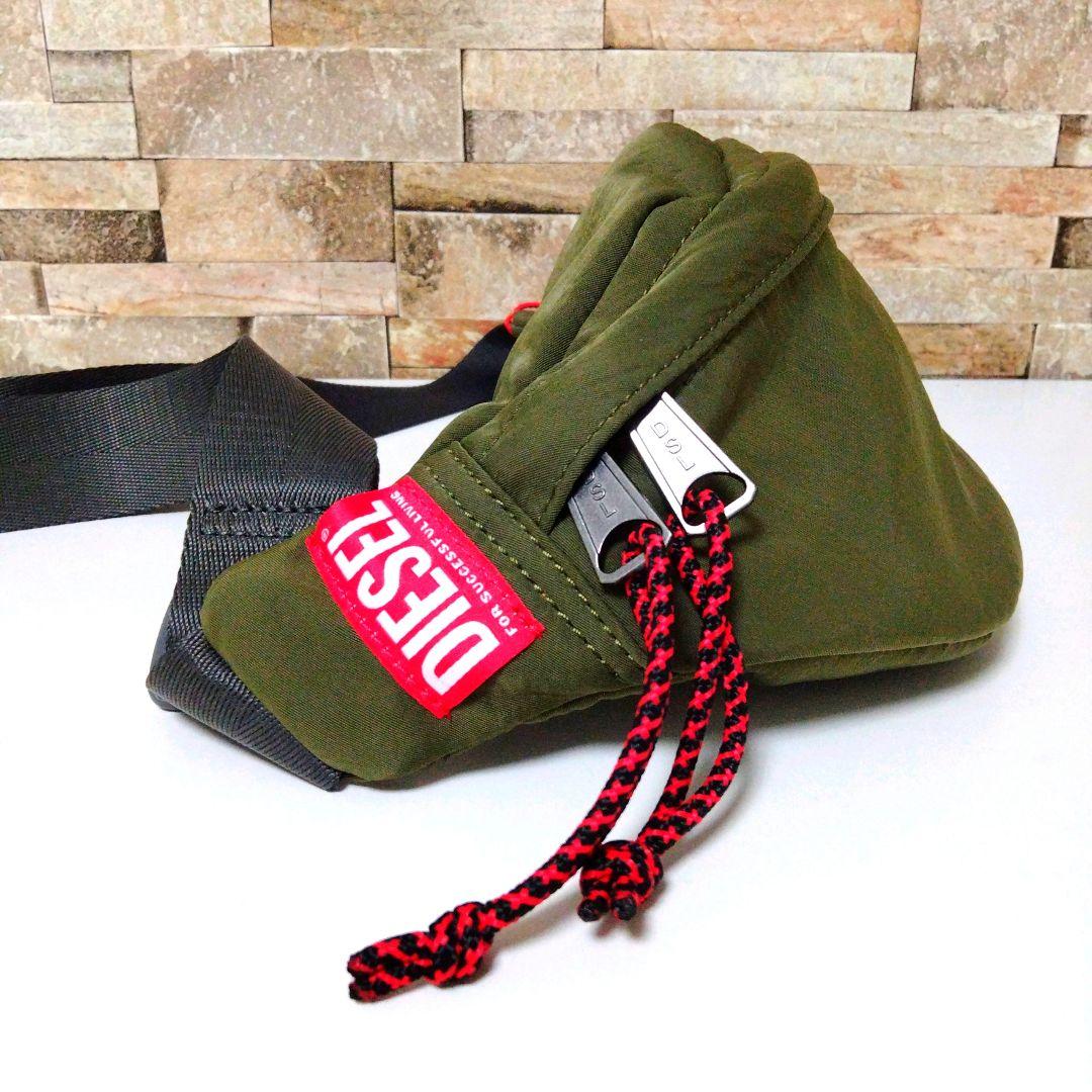 DIESEL ディーゼル X09372 ボディバッグ ウエストバッグ カーキ
