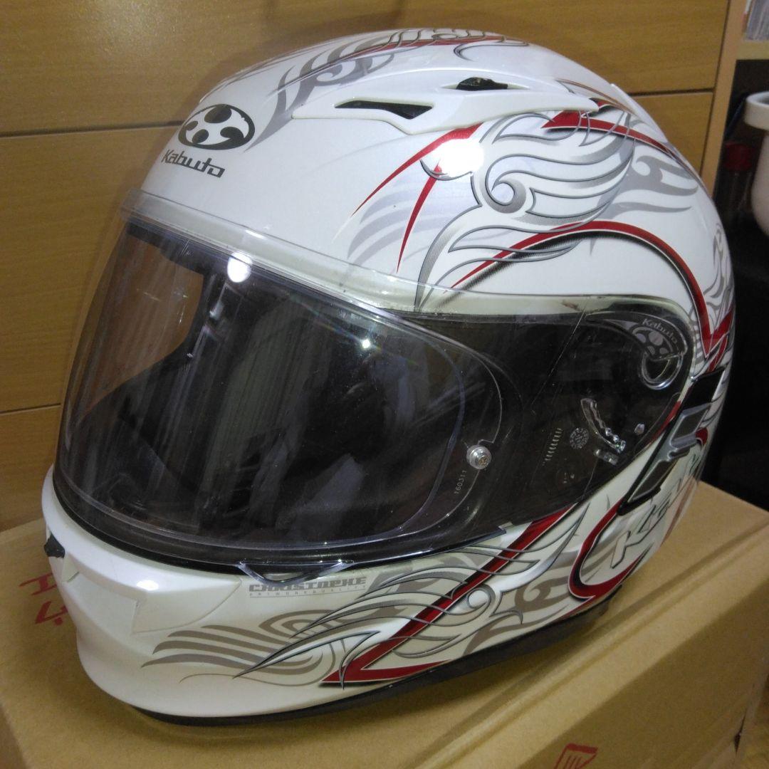 Kabuto フルフェイスヘルメット ホワイト/レッド