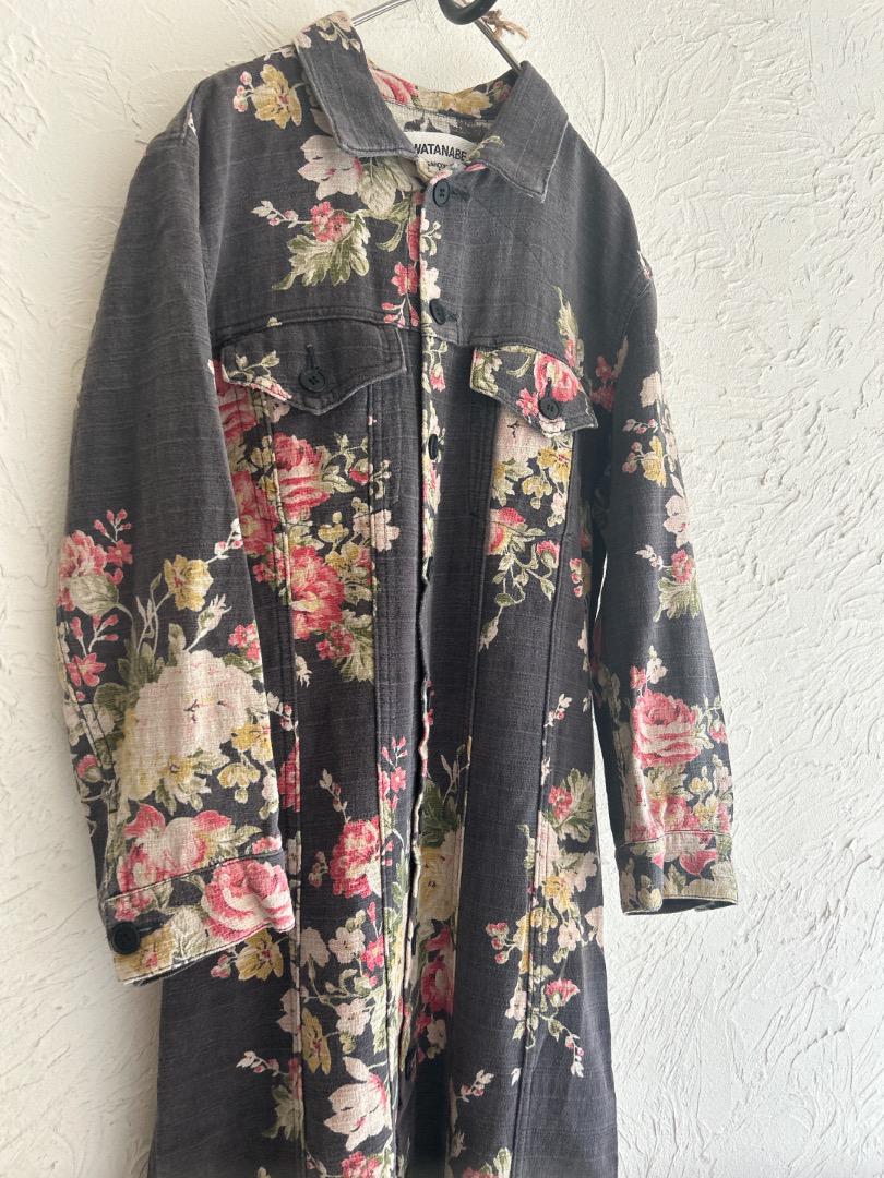 【美品】ジュンヤワタナベ archive ステンカラーコート 花柄 ローズ