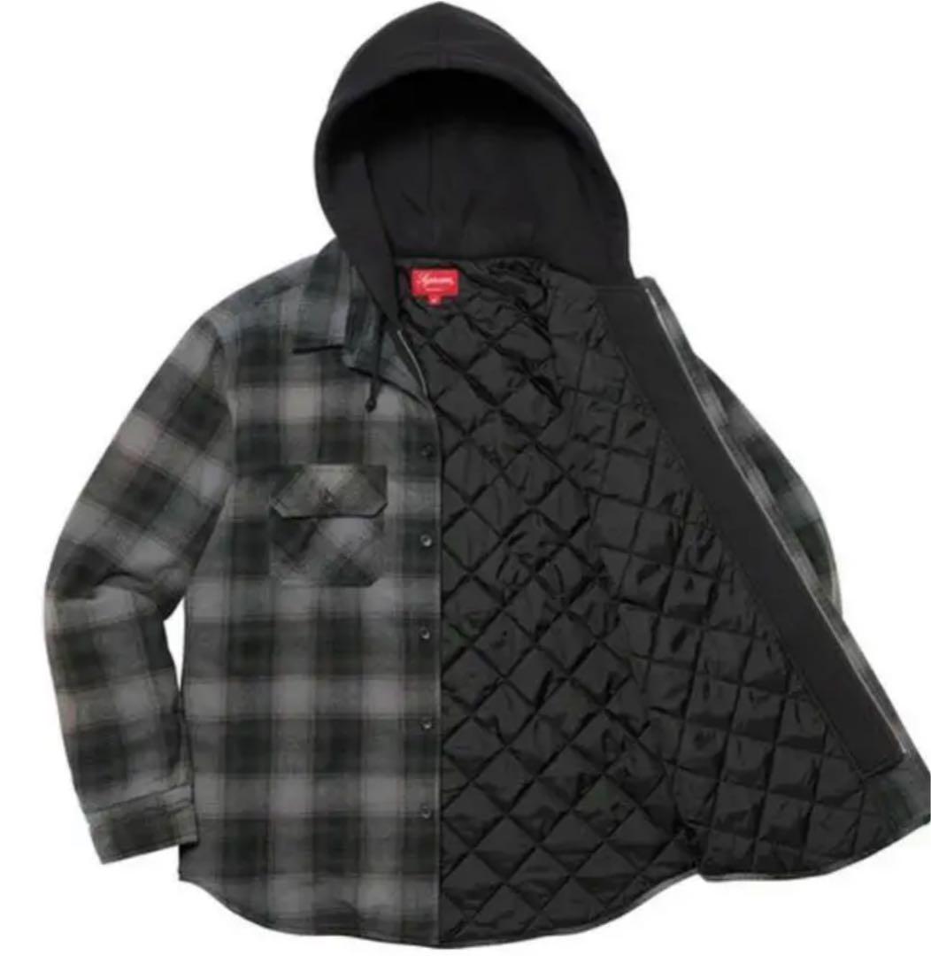 人気最新作 Supreme Hooded Flannel Zip Up Shirt XL GmhDk-m71479707697 好評在庫