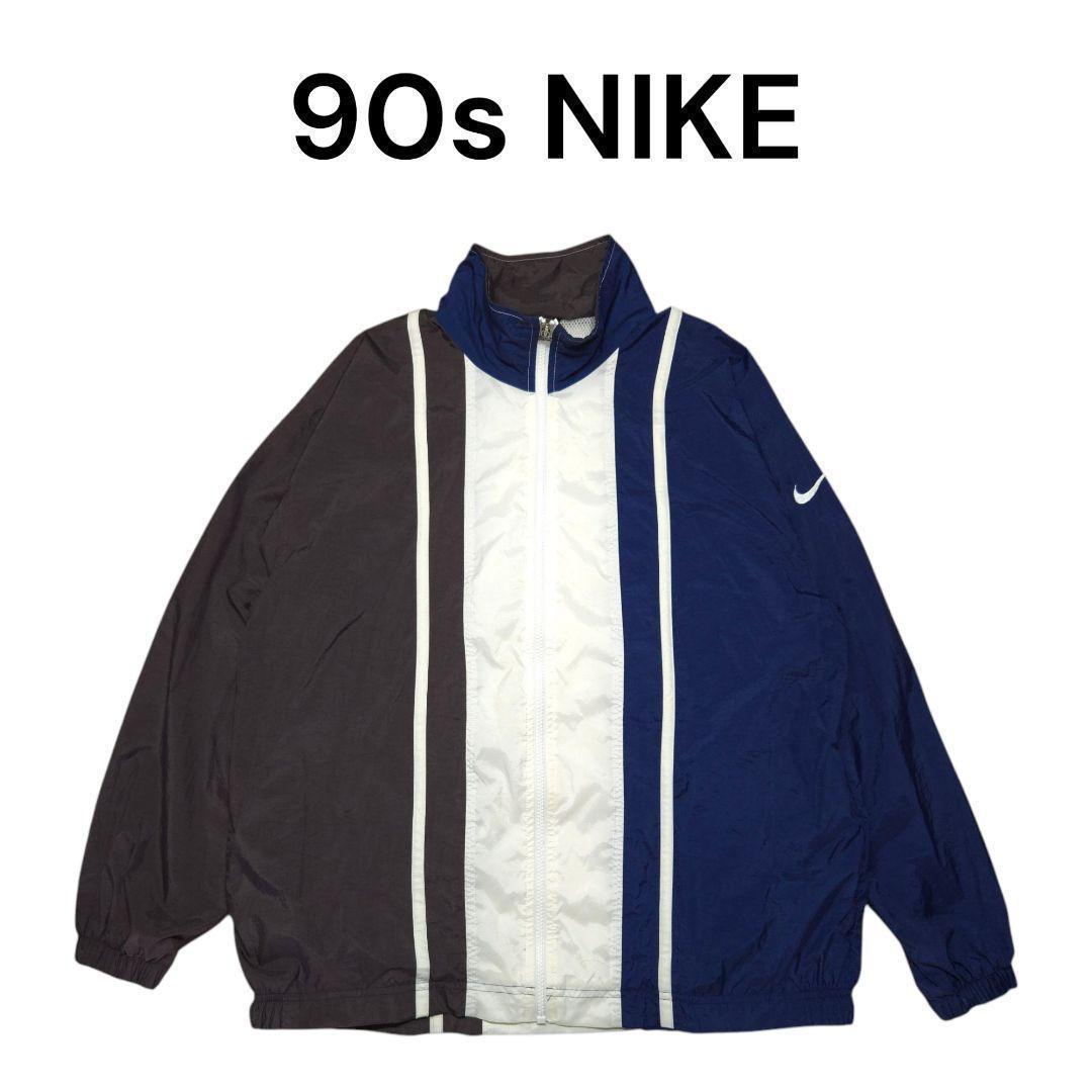 90s NIKE クレイジー ワンポイント刺繍 ナイロンジャケット ナイキM・NIKE